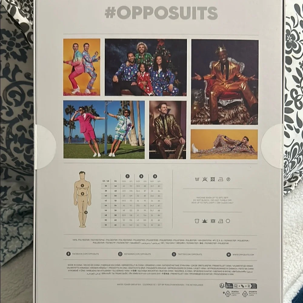 OppoSuits Holiday Blue Suit with Red Accents